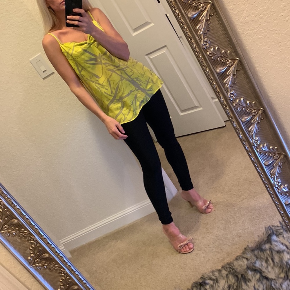 Yellow and gray top size S NWOT